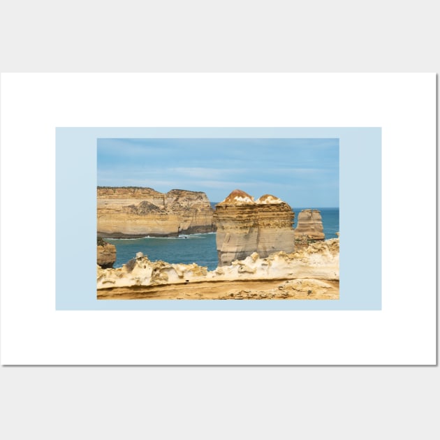 Limestone rocky outcrops at Loch Ard Gorge, Australia. Wall Art by sma1050